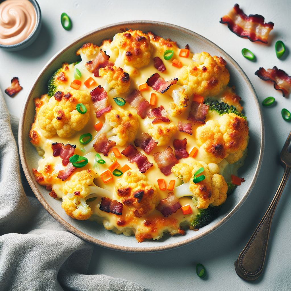 Cheesy Cauliflower Bake with Bacon