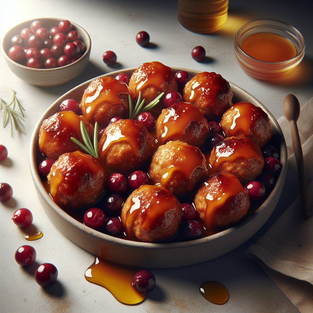 Cranberry Orange Glazed Meatballs