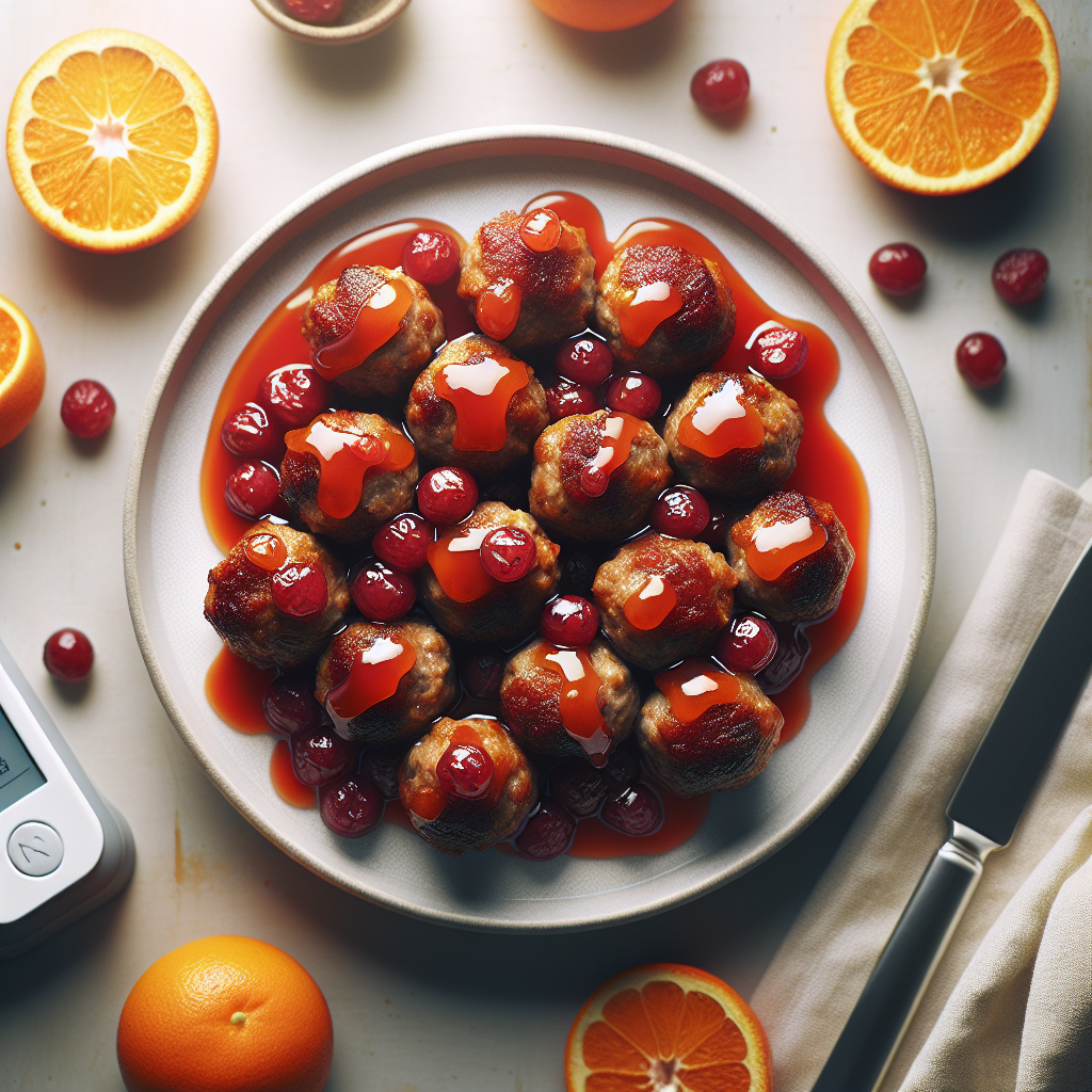 Cranberry Orange Glazed Meatballs