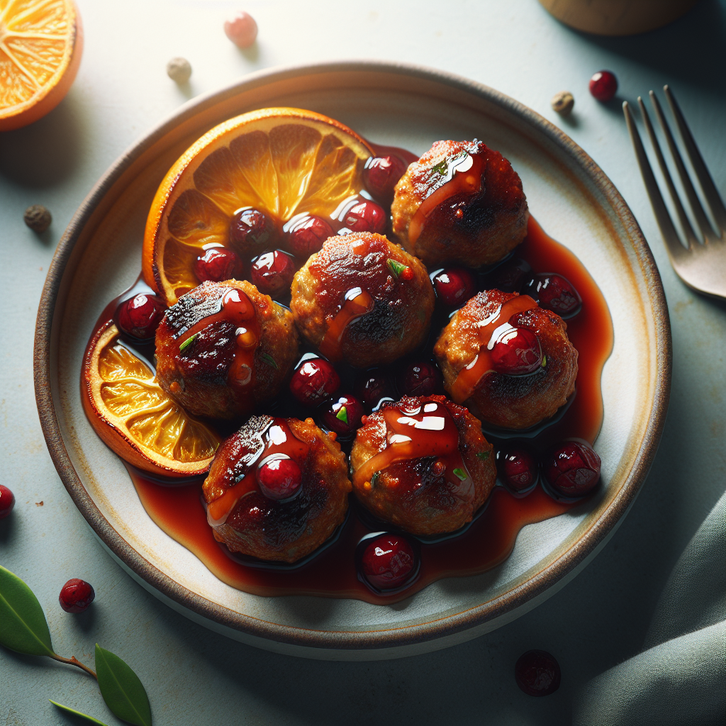 Cranberry Orange Glazed Meatballs