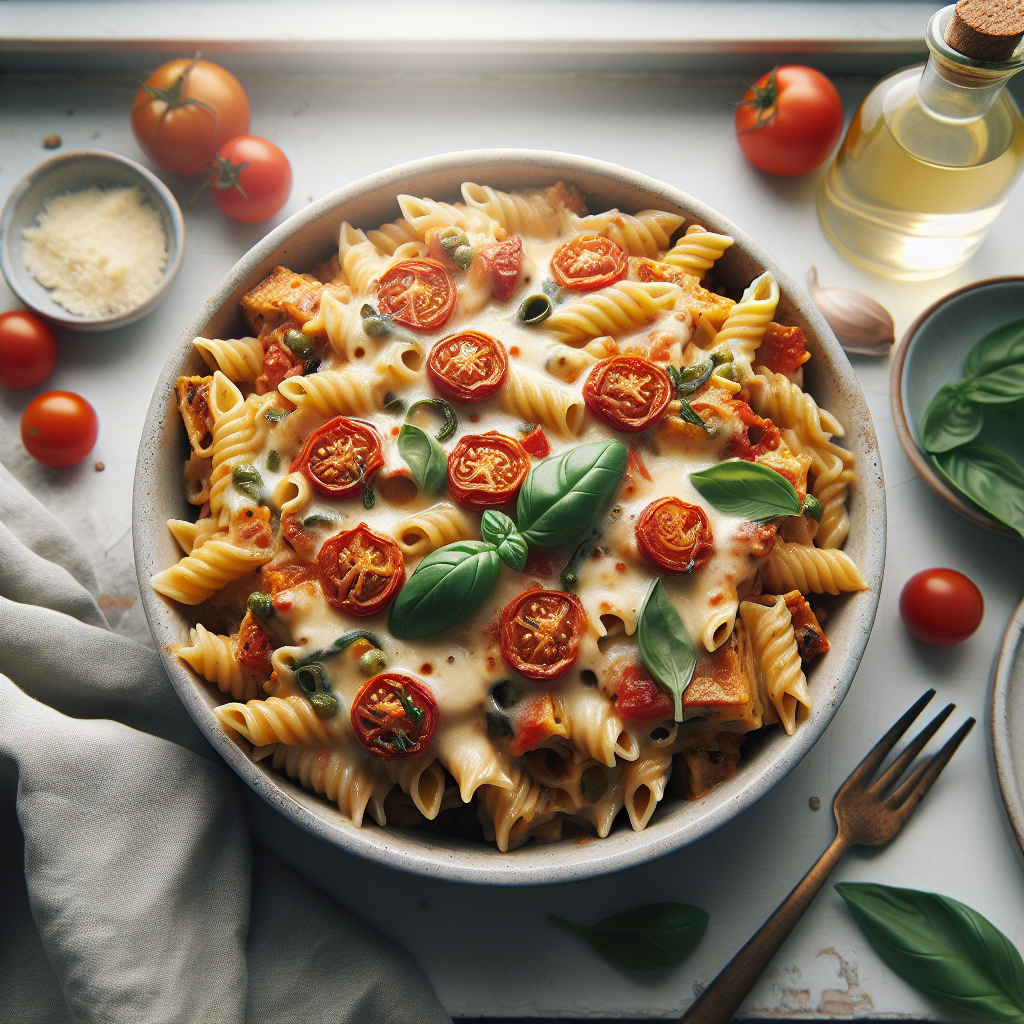 Creamy Tomato and Basil Pasta Bake