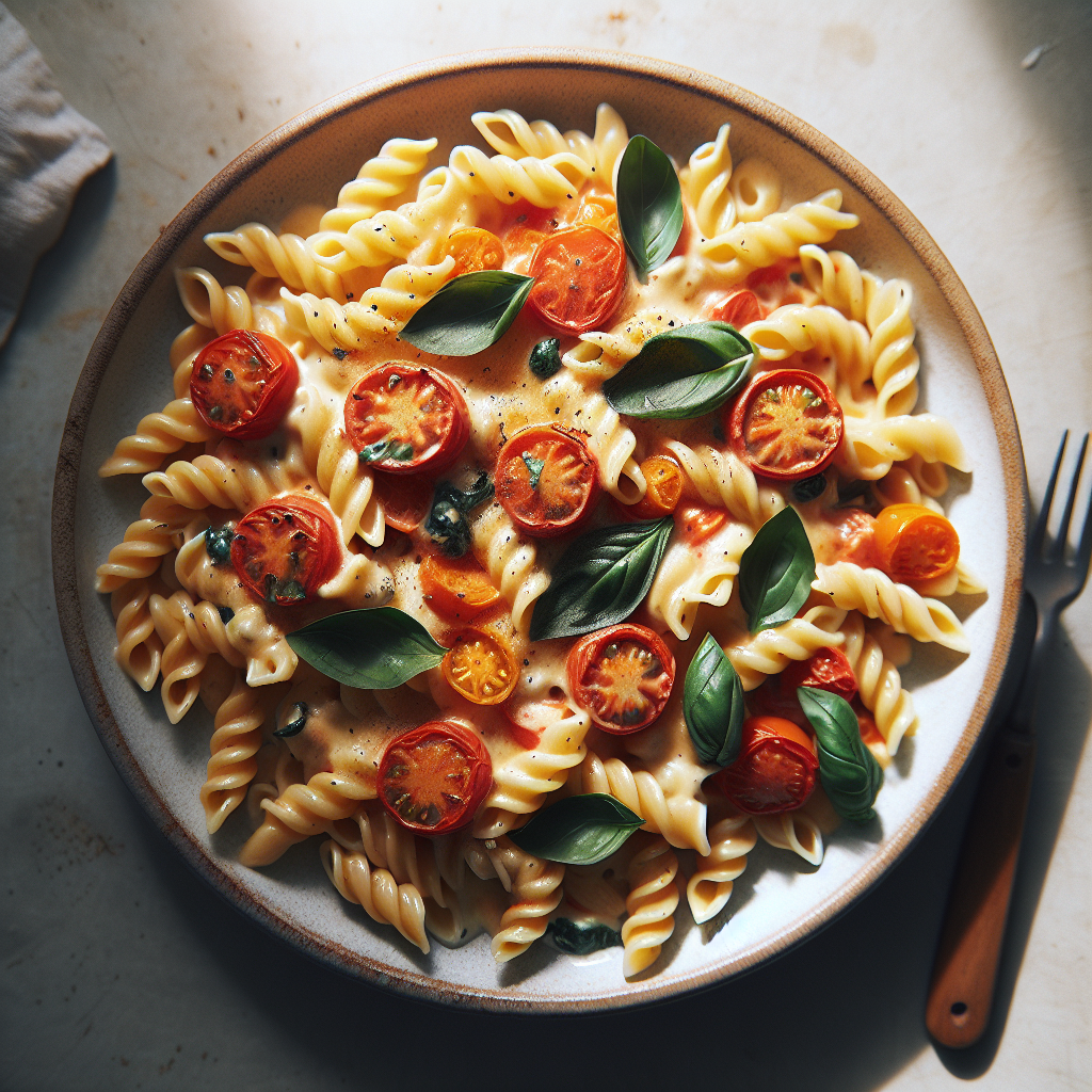 Creamy Tomato and Basil Pasta Bake
