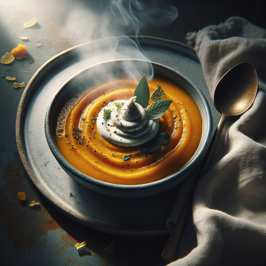Easy Pumpkin Soup with Coconut Cream