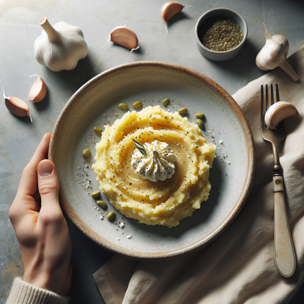Garlic Mashed Potatoes with Cream Cheese