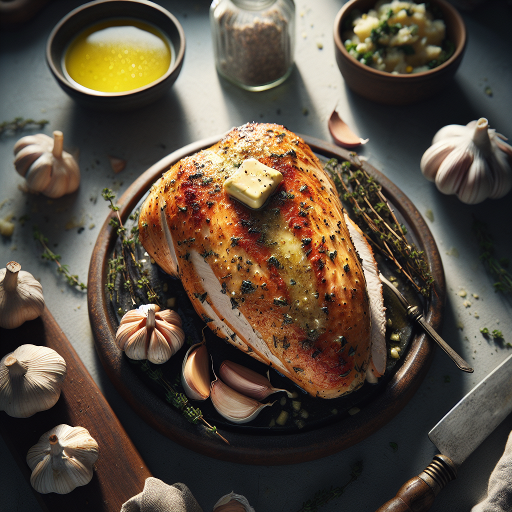 Herb Roasted Turkey Breast with Garlic Butter