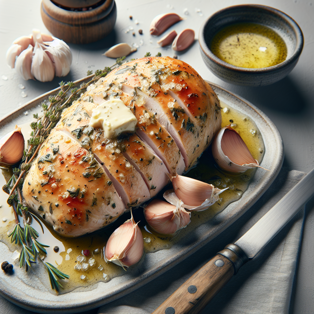 Herb Roasted Turkey Breast with Garlic Butter