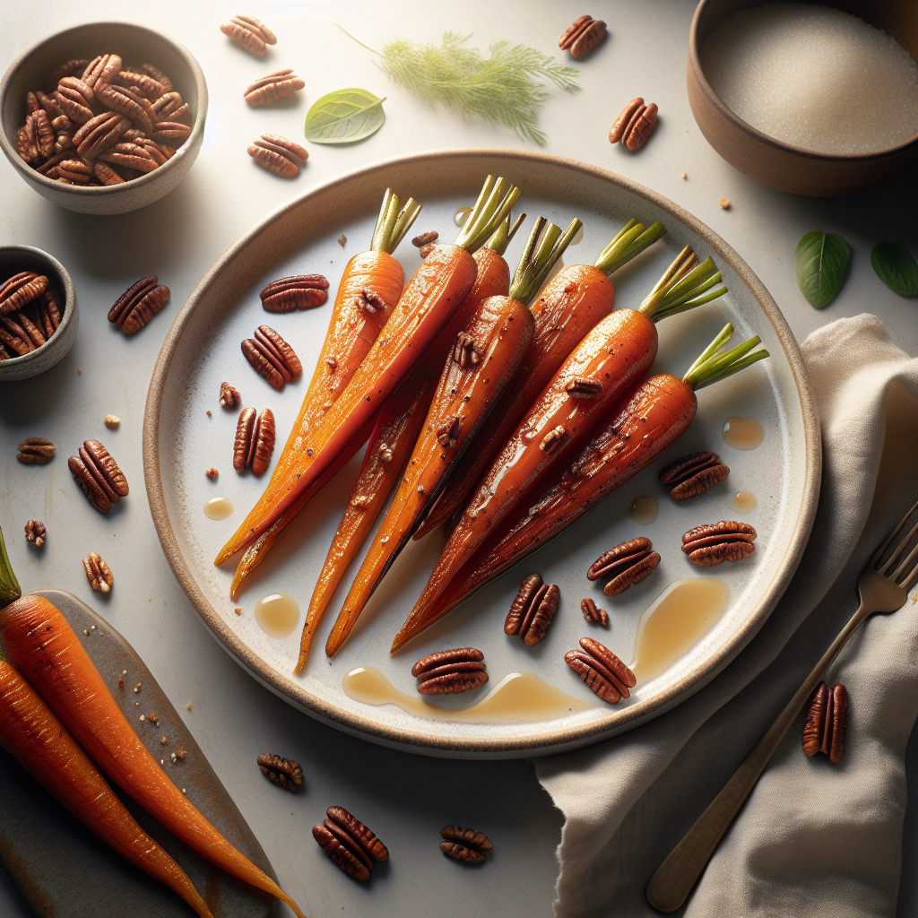 Maple Pecan Roasted Carrots
