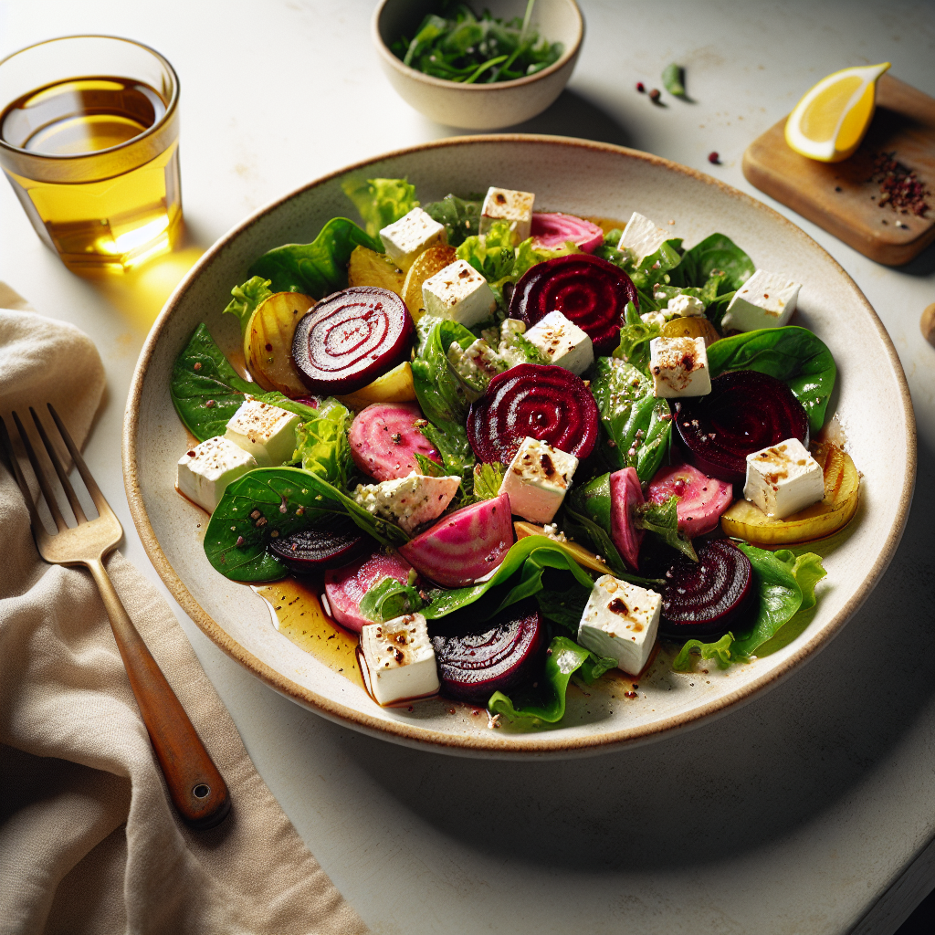Roasted Beet and Goat Cheese Salad