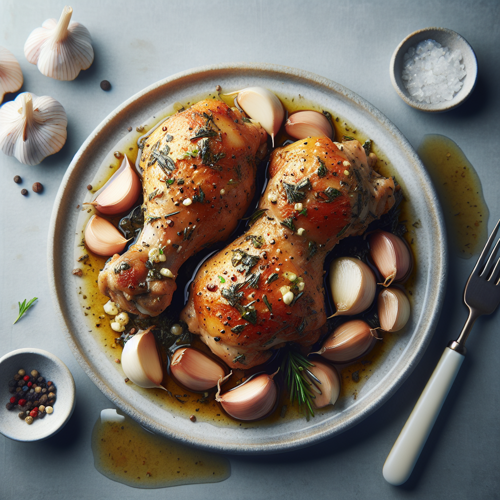 Roasted Garlic and Herb Chicken Thighs