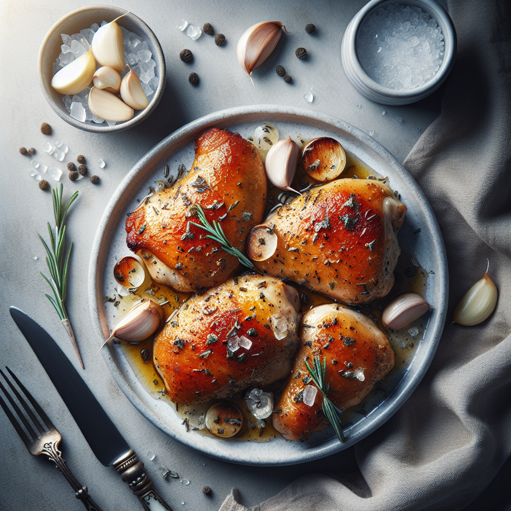 Roasted Garlic and Herb Chicken Thighs