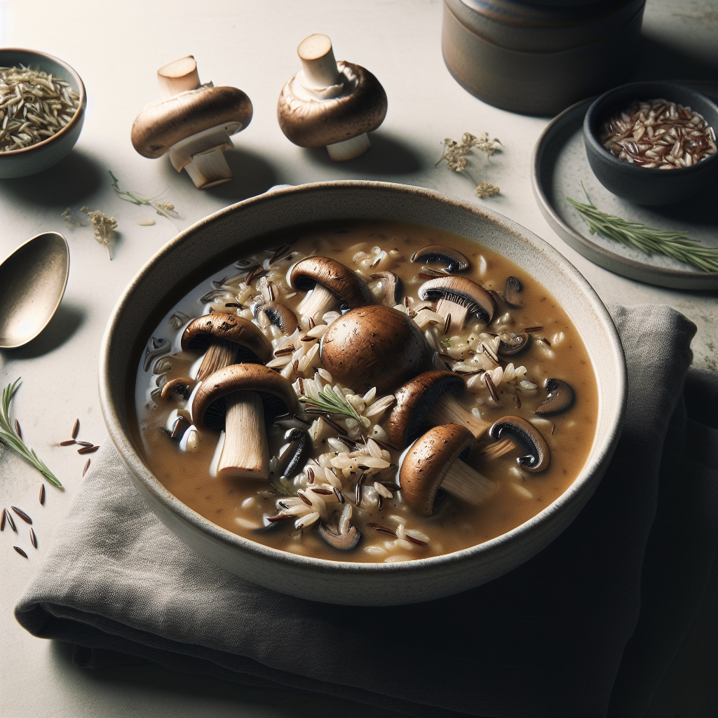 Savory Mushroom and Wild Rice Soup