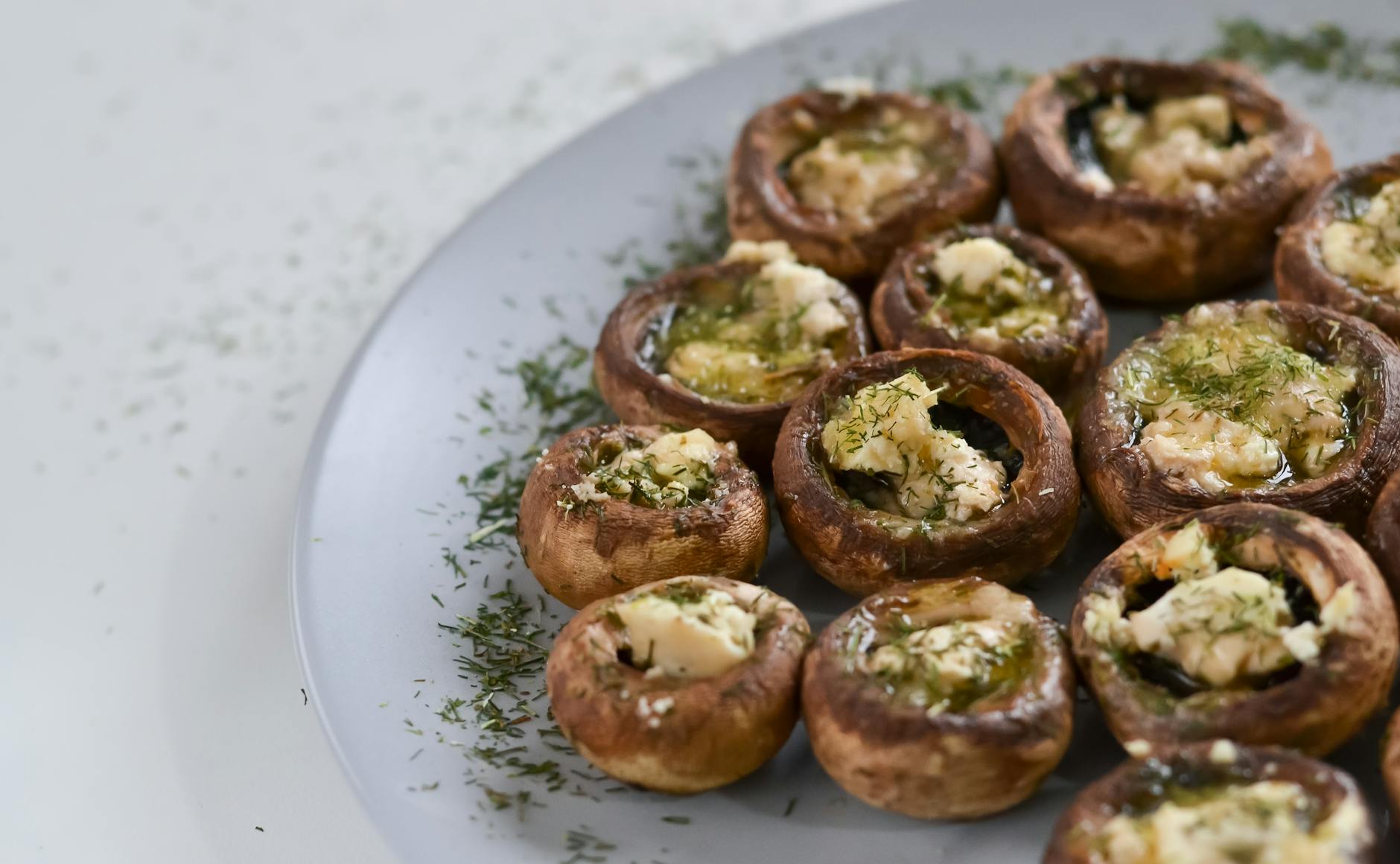 Spicy Sausage and Cheese Stuffed Mushrooms
